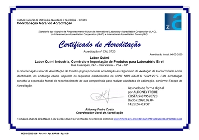 Certificado de Acreditação