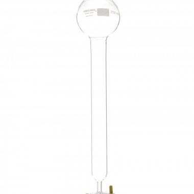 Coluna de vidro com torneira de PTFE e Balão de cap. 500 ml com junta fêmea esmerilhada